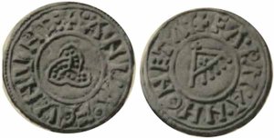 Amlaib Cuaran coin and Raven Banner