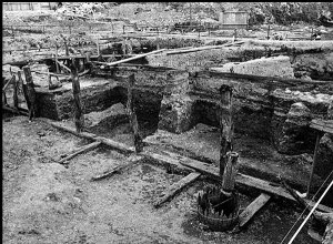 Excavations at Wood Quay, Dublin, revealed defences rebuilt after the sack of Dublin by Brian